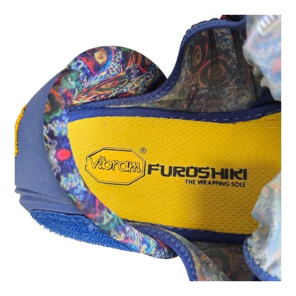 Vibram Furoshiki The Wrapping Sole Shoes #16UAC08 Blue Flower Unisex Size M - Picture 13 of 14